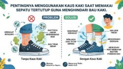 Pentingnya Menggunakan Kaus Kaki Saat Memakai Sepatu Tertutup Guna Menghindari Bau Kaki